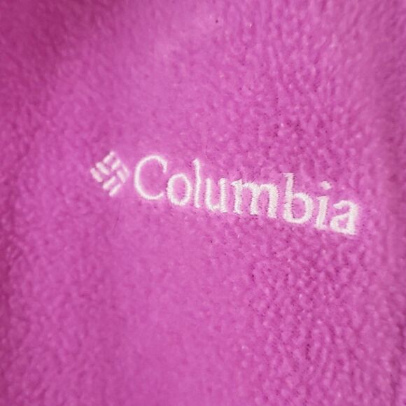 Very Nice Columbia Magenta Fleece Full-Zip Jacket Sz M - Picture 3 of 6